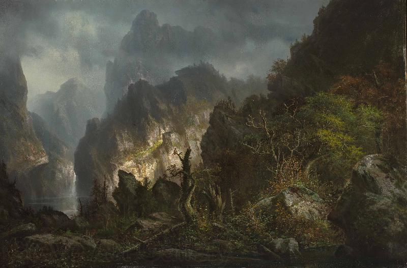 Johann Hermann Carmiencke Storm in the mountains